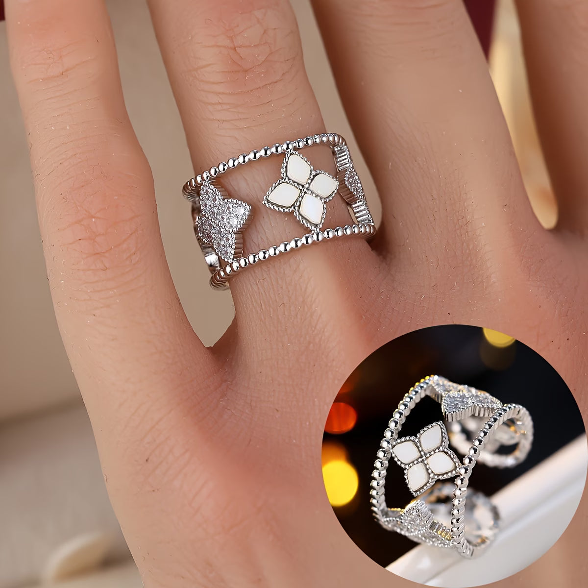 Bague trèfle