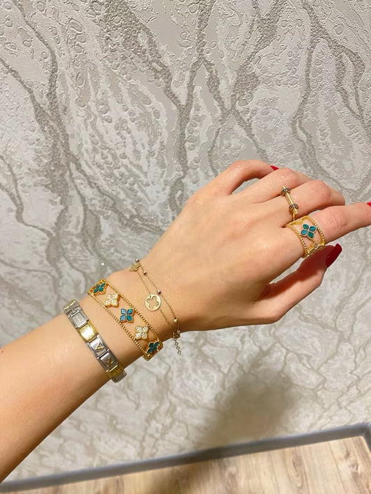 Ensemble bracelet et bague inoxydable