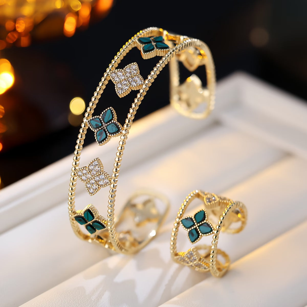Ensemble bracelet et bague inoxydable